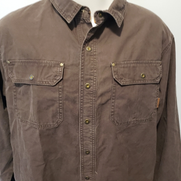 NFL Super Bowl LVII Chief vs Eagles Jacket Canvas Lined Jacket Size XXL Brown - Picture 2 of 13